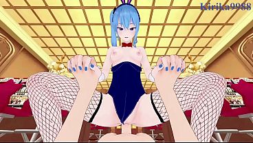 Hoshimachi Suisei (Bunny Girl) and Shishiro Botan (Bunny Girl) intense sex. - Hololive VTuber POV Hentai