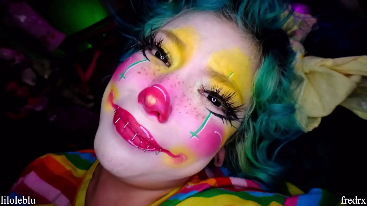 clown girl gets pussy stapled, ass fucked