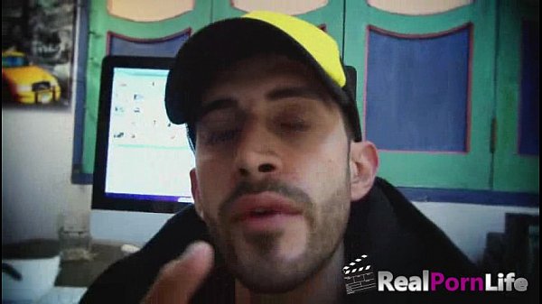 Brunette babe with small tits gives a blowjob