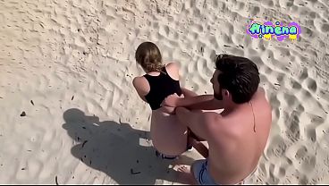 Free porn: Hot squirting teen catches her stepbro on the beach and he fucks her hard [Ai] Stepsister dripping