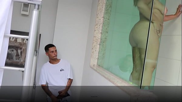 young stepson fucked his big-assed stepmother after getting out of the shower (FULL VIDEO ON RED/SHEER)