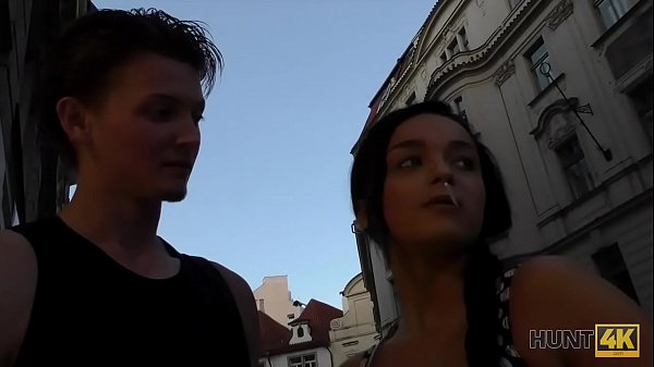 HUNT4K. Pretty brunette fucked by stranger to earn cash for ring