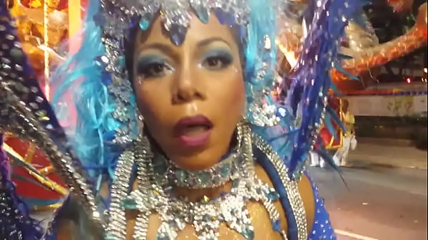 paulina reis with big breasts at carnival rio de janeiro - muse of unidos de bangu