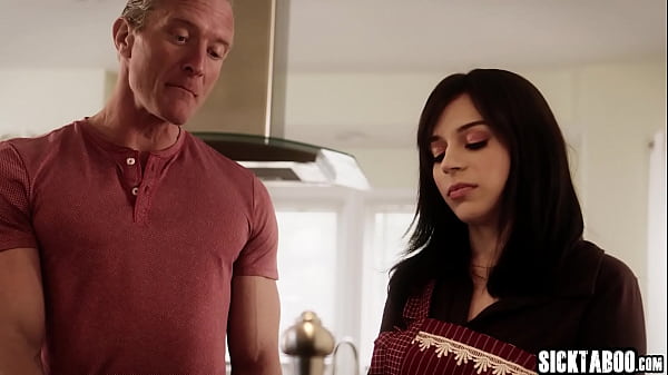 Stepdad has a dirty job for petite Latina teen stepdaughter Aria Valencia but she liked it