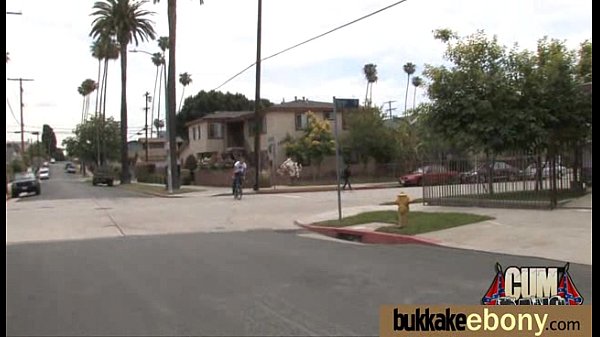 Hot ebony chick love gangbang interracial 1