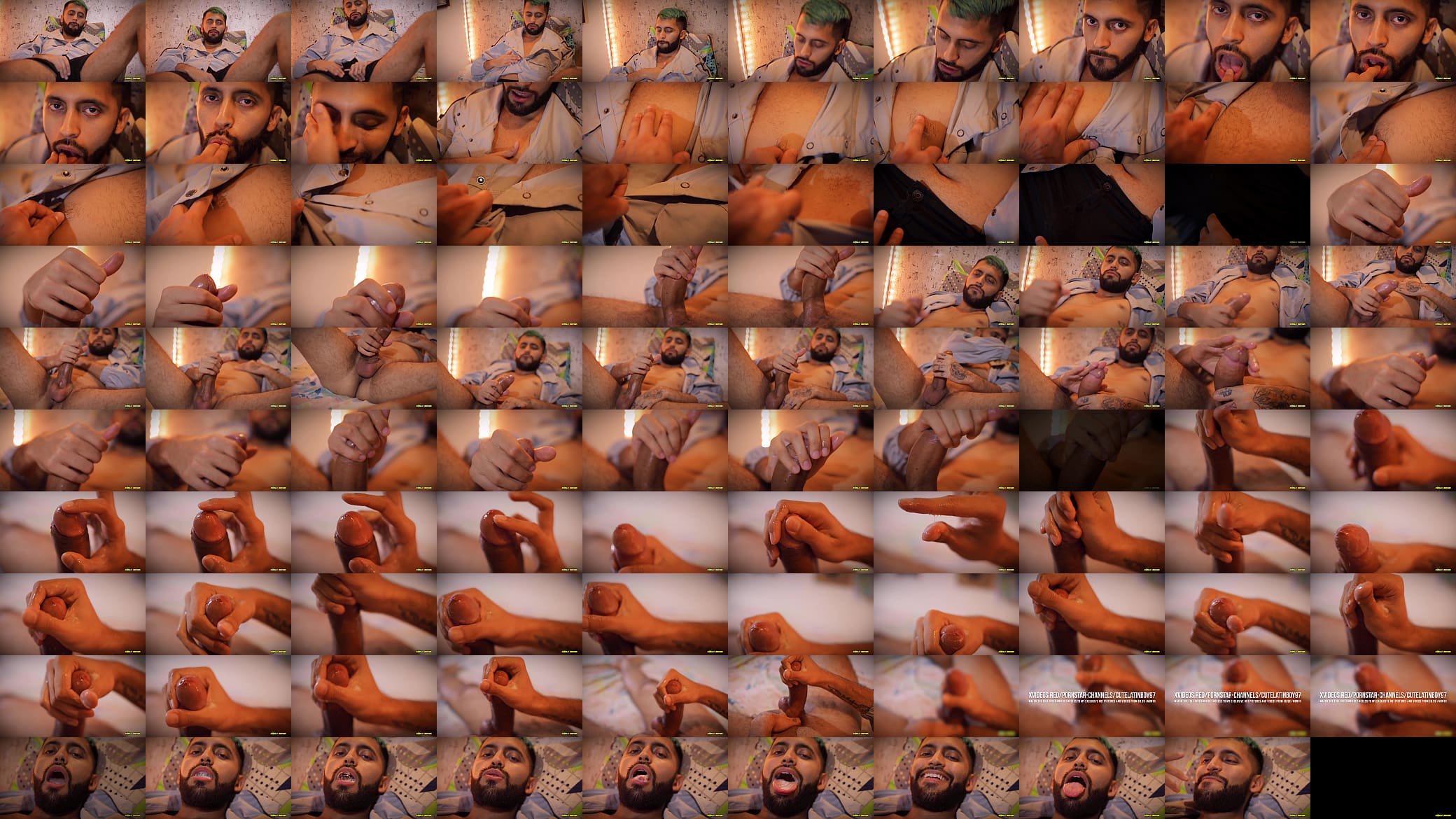 Cameraman Helps Camilo Brown Masturbate His Big Uncut Cock Till He Shoots a Nice Load And Swallows His Own Cum 预览图