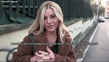 Exclusive - Amateur - Italian MILF Cheats on Her Husband for €1,000 - English subtitles