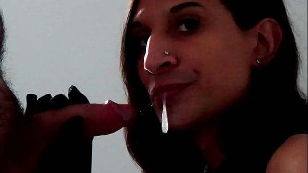 Download Video - Petite Trans Beauty Shows Off Body Sucks Cock On A Leash