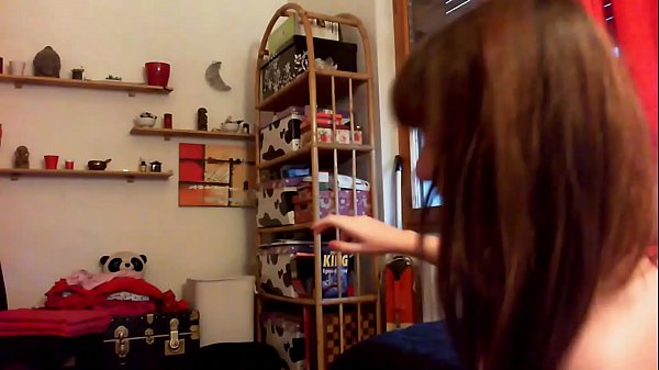 Beautiful masturbation big dildo all inside the mouth