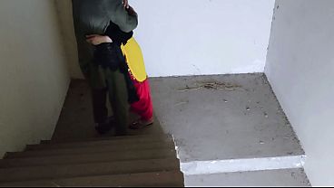 Download Video - I meet my college girlfriend at Stairs and had sex there It was really fun We both enjoyed it&period;