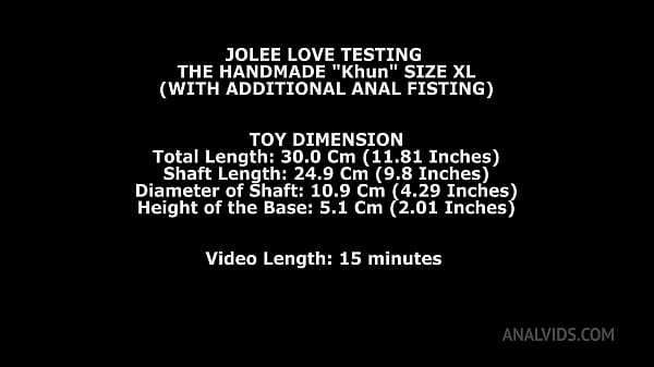 Jolee Love Testing The Handmade Khun Size XL (With Additional Anal Fisting) TWT106
