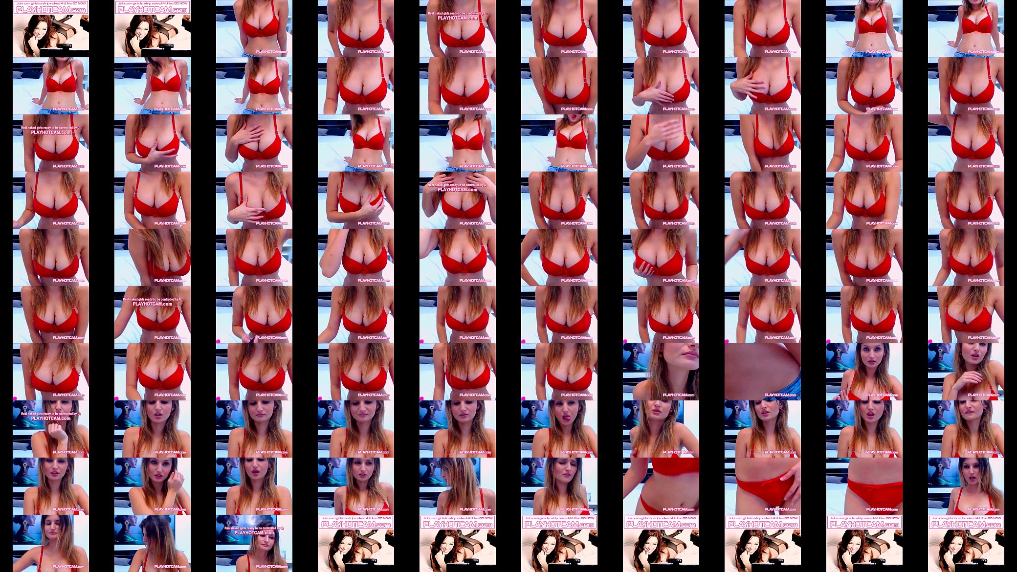Live Hotties On PLAYHOTCAM Goodies Can Barely Fit In That Tight Red Bra 预览图