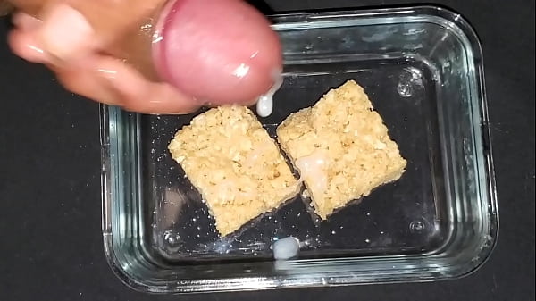 I lick my Cum off my delicious sperm covered Ri...