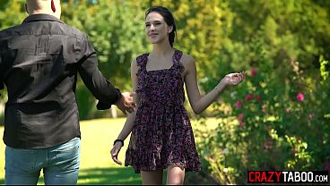 Petite teen Alyssa Bounty outdoor anal sex with her new big dick boyfriend