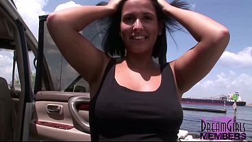 Risky Public Flashing With Hot Thick And Curvy Latina