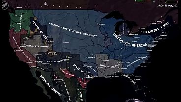 The Fire Rises: Second American Civil War (2021-2027) [Time-lapse Hoi4]
