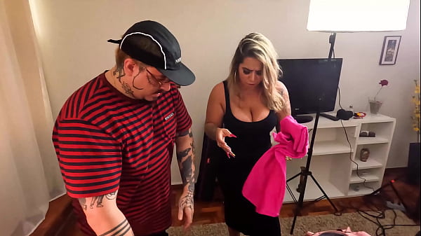 Behind the scenes of porn, in a scene of double penetration