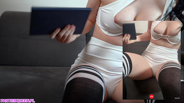 Sexy teacher fucks shaved pumped pussy with dildo and accidentally flashes squirting on cam