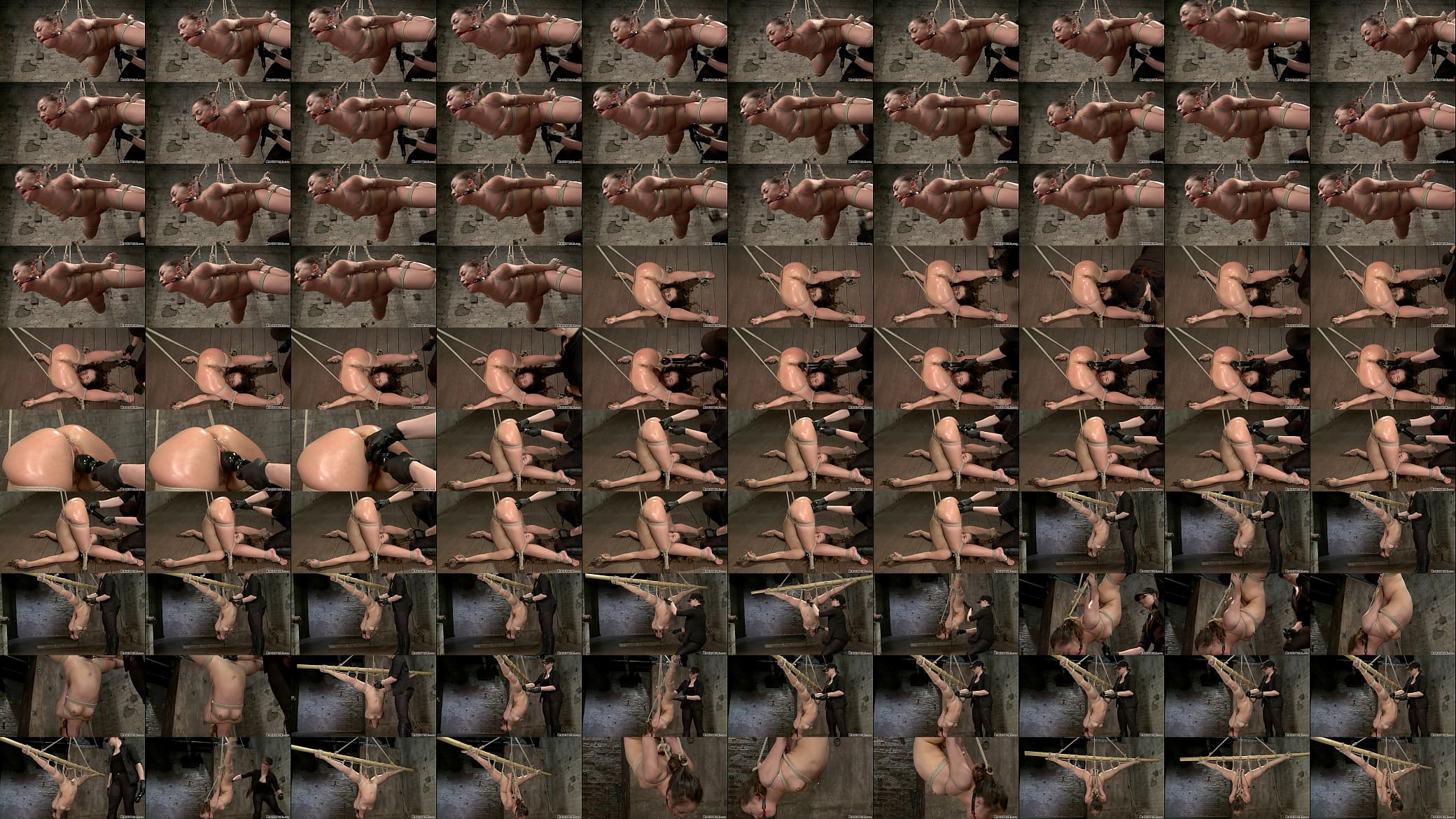 Lesbian vibed in pile driver bondage 预览图