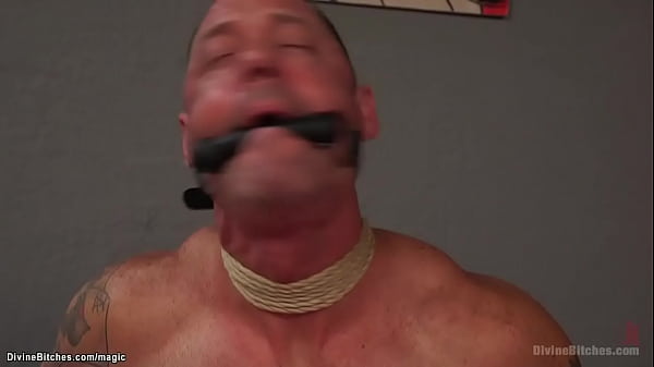Busty femdom single tail whips man