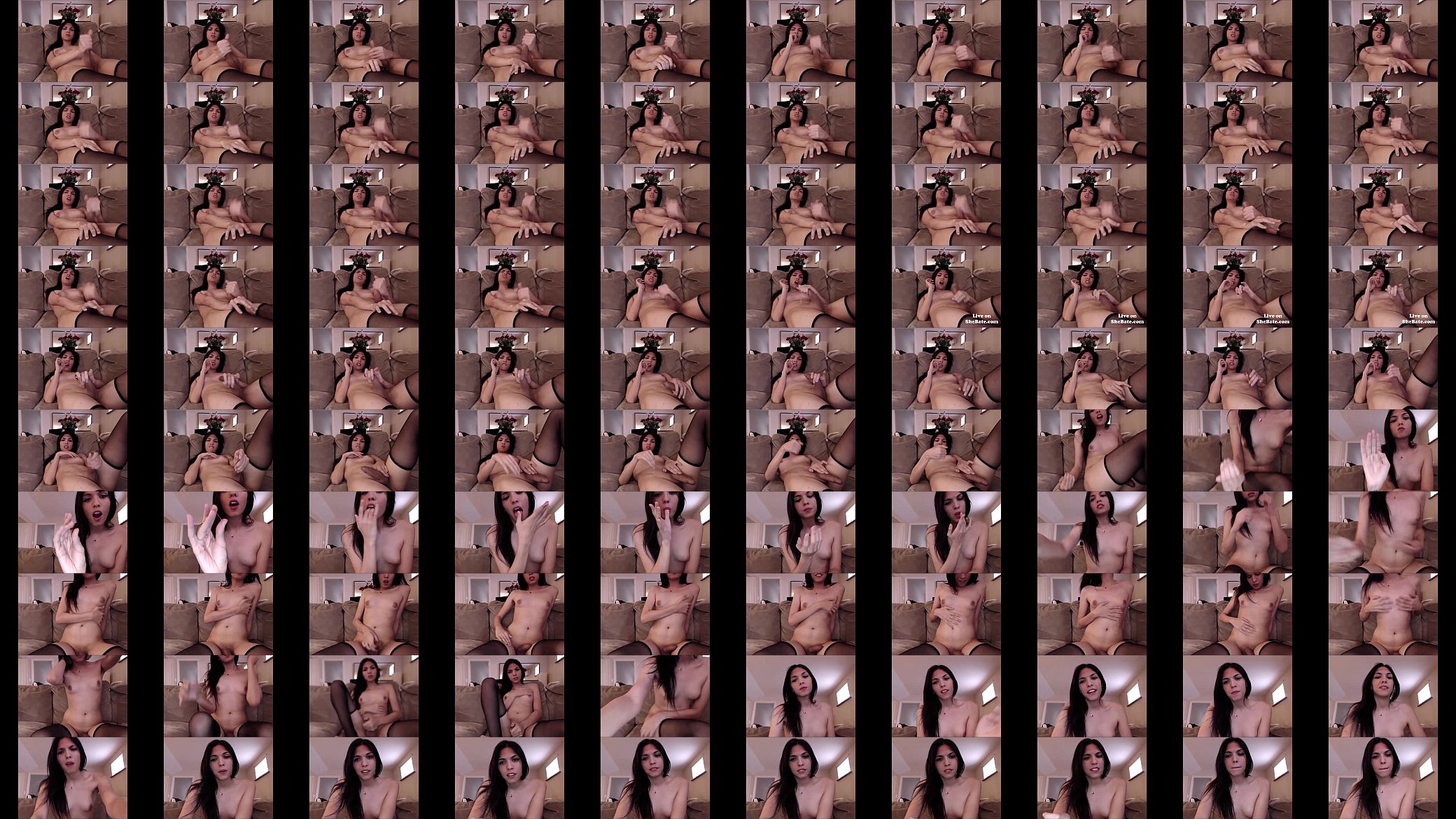 Young Shemale In Stockings Cumming On Herself 预览图