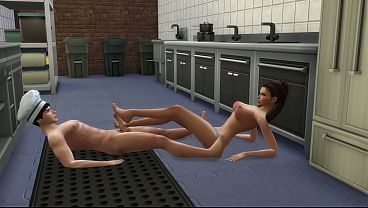Chef and waitress have sex in the restaurant kitchen. 11 min