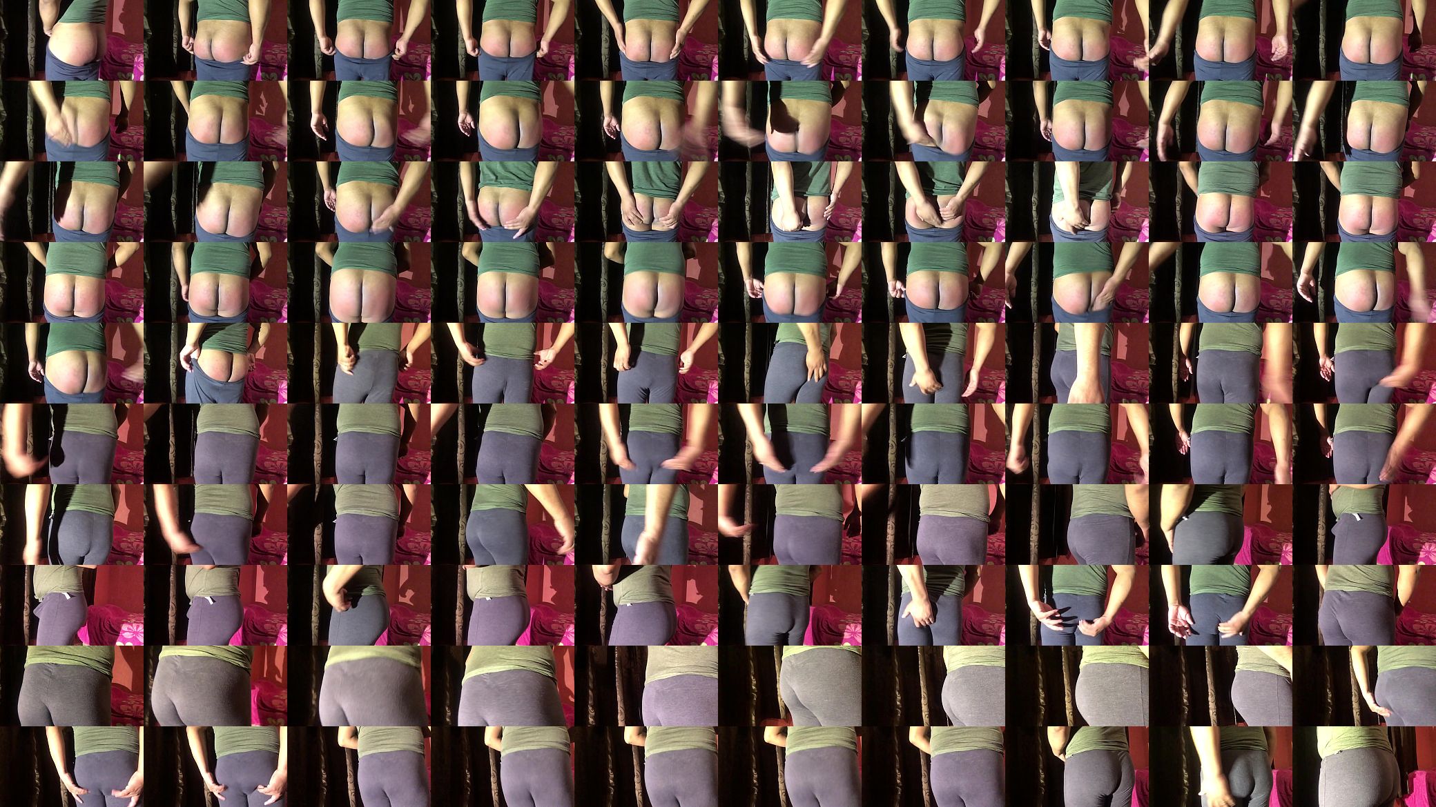 cross de closet dandose unas nalgadas y modelando leggins 预览图