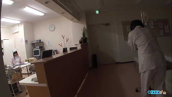 Doctor checks his nurses pussy and has her work his dick for a cumshot