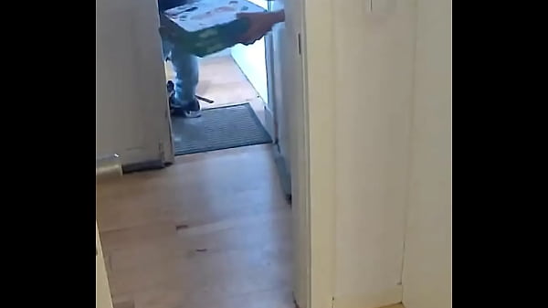 boy flashes his boner to the delivery guy and i...