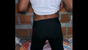 Waxing a huge dick for the king of latex