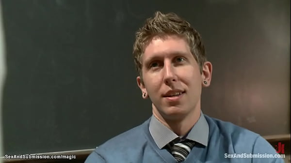 Professor ties and fucks teen in mouth