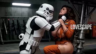 Stormtrooper Rescue Fuck: Saves Her Then Destroys Her Pussy