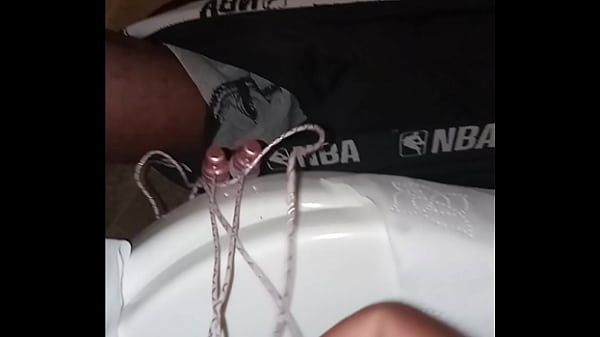 Stroking the s cock while in the coffee house s...