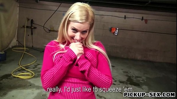 Sultry amateur blonde Eurobabe Ellen pounded for money