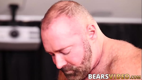 Chubby bear bent over and penetrated deep by his hung lover