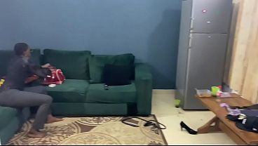 Water bum fucked on the couch