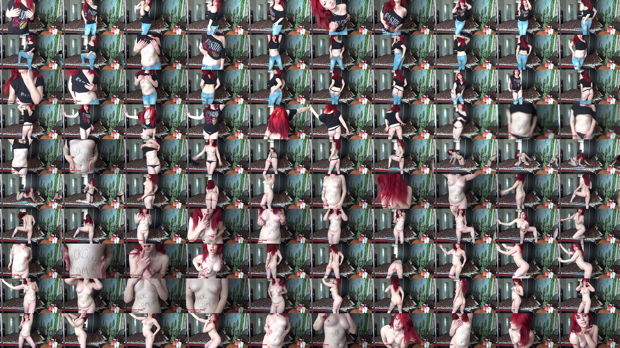 Redhead girl stripping and dancing 预览图