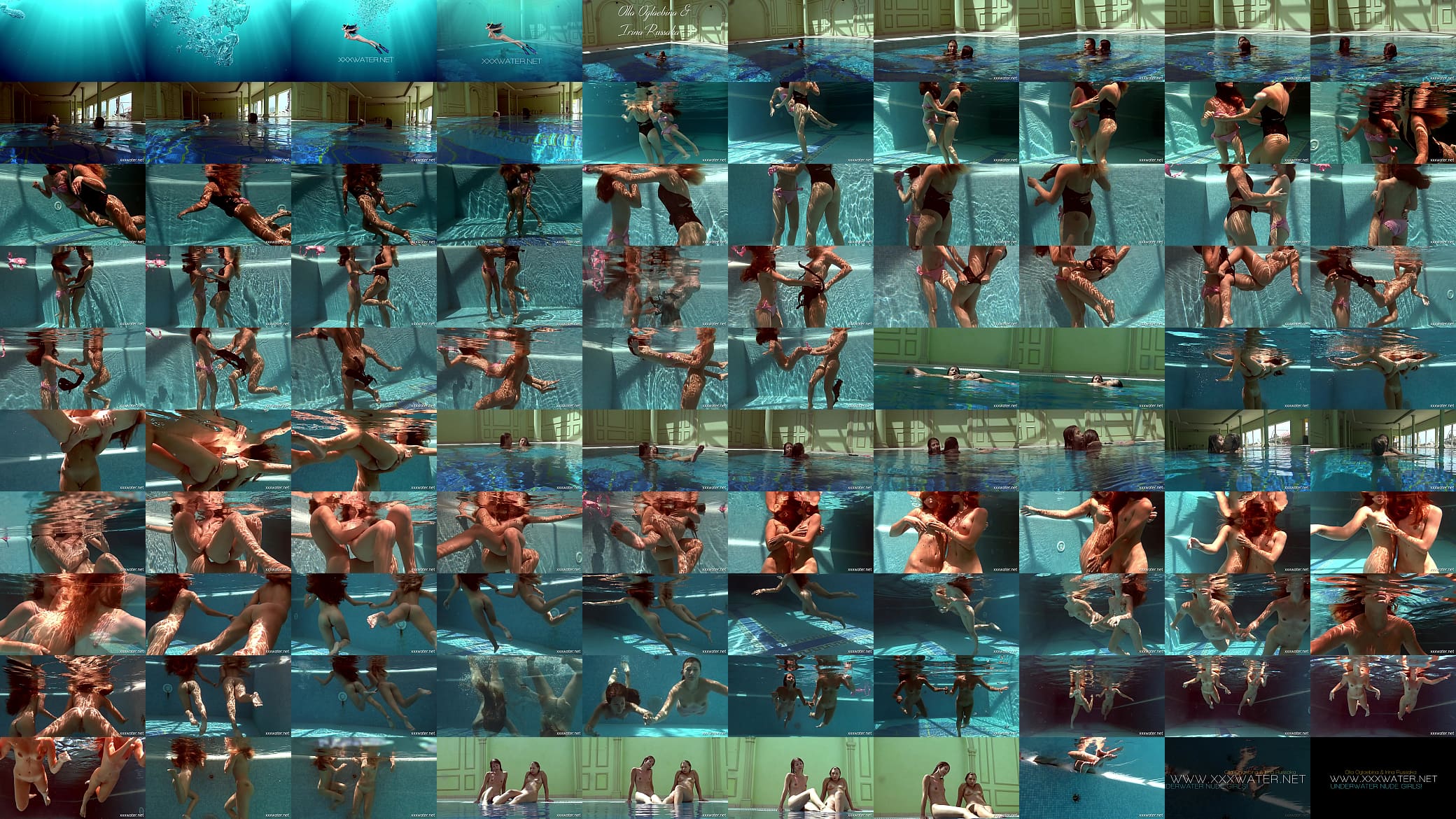 Olla Oglaebina and Irina Russaka sexy nude girls in the pool 预览图