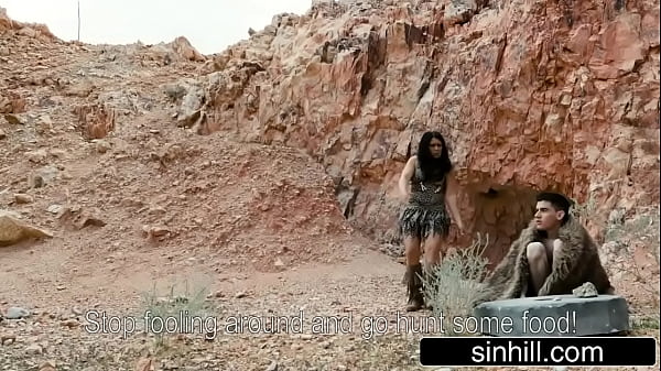 Big Tits Cavewoman Found Herself a Young Bone - August Taylor