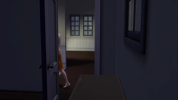 Stepmom asked son to rub her back but. 3d animation