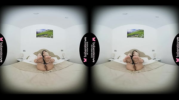 Solo girl, Regina Rich is rubbing her wet pussy, in VR