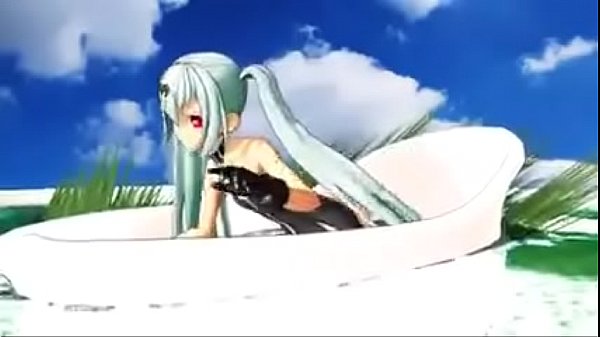 Cute mmd girl sucking ice cream 3D