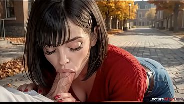 彼女のいたずらな口は私の精液で満たされたがっていた[AI]