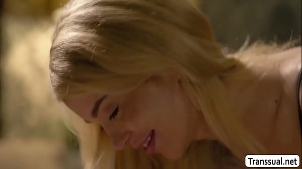 Lucky dude eat and fucks big tits TS tight asshole