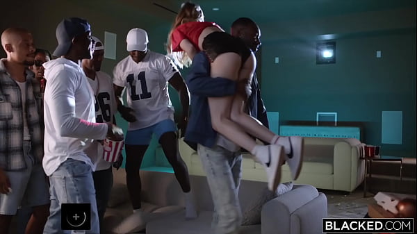 BLACKED Molly Little Gets Passed Around In 6-BBC Gangbang