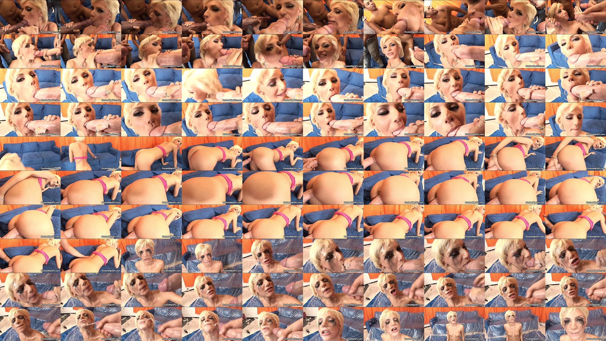 Gallons of Cum in Extreme Facial Gangbang and Blowbang for Christine Alexis 预览图