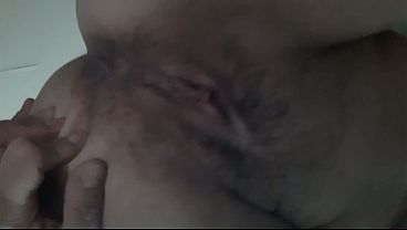 Sitting on a hairy pussy's face