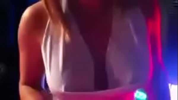 Blonde dancing with her breasts
