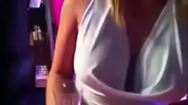 Blonde dancing with her breasts