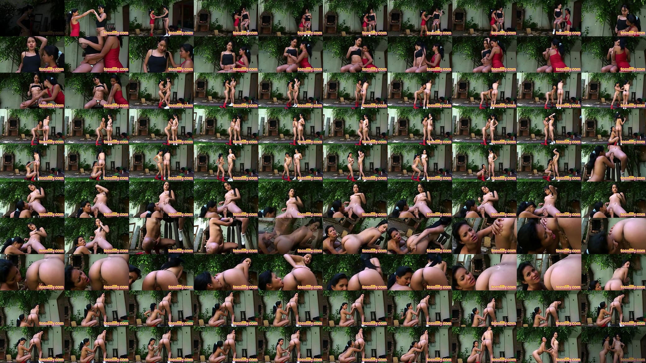 Teen Lilly invites her brunette teen friend over and they have loving lesbian outdoor adventures. 预览图